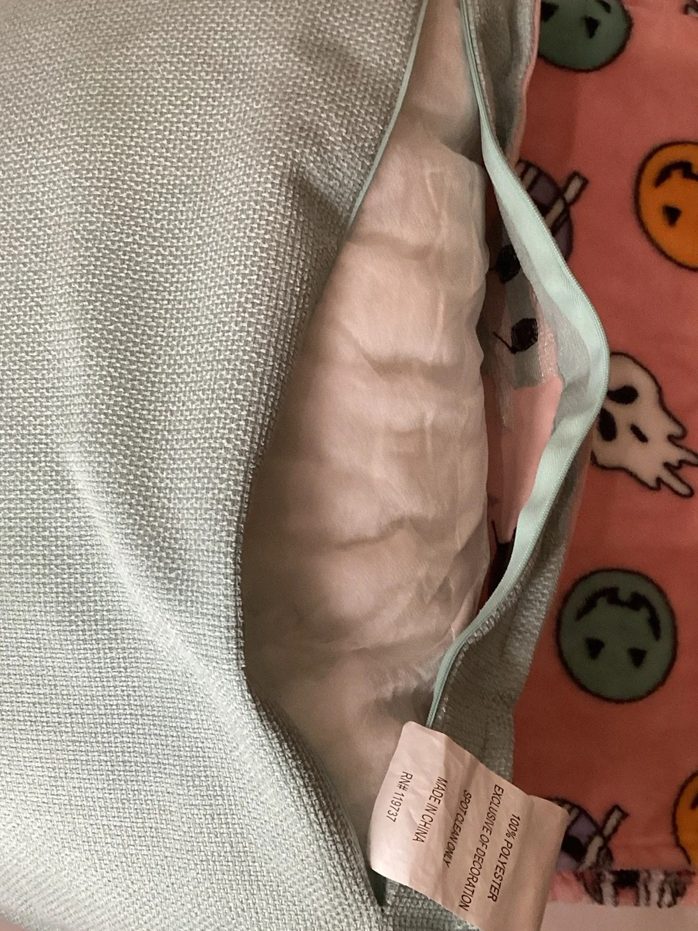 Pink Halloween Emoji Pillowcase and Throw Set